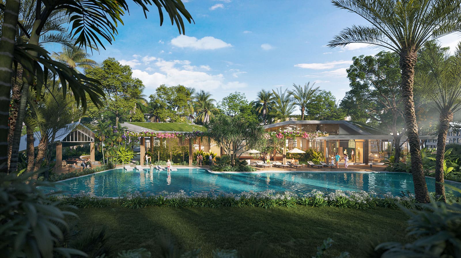 Không gian sống giữa 7 tầng cây xanh tại Ecovillage Saigon River.