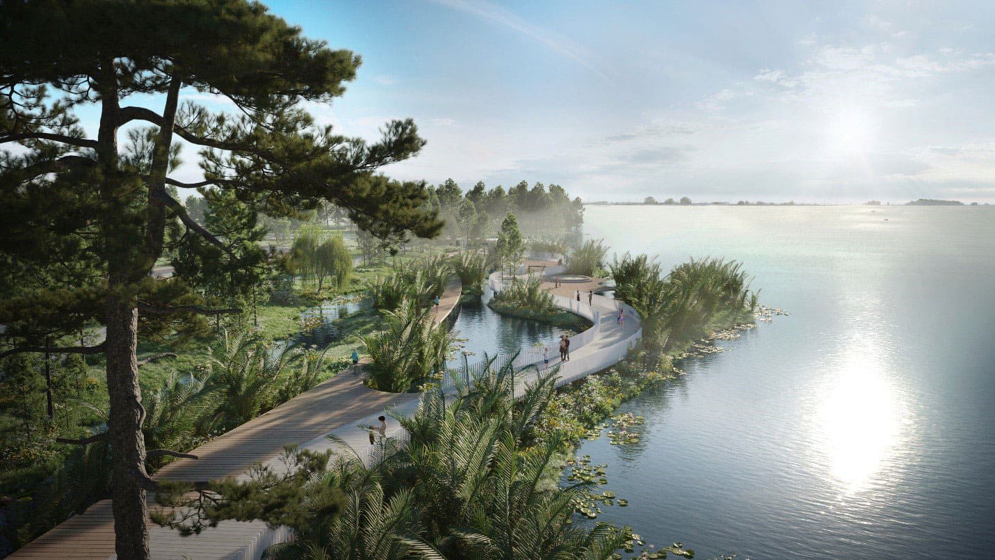 Phối cảnh không gian xanh mát của Ecovillage Saigon River, nơi Kempinski Hotels chọn làm điểm đến tại Việt Nam.