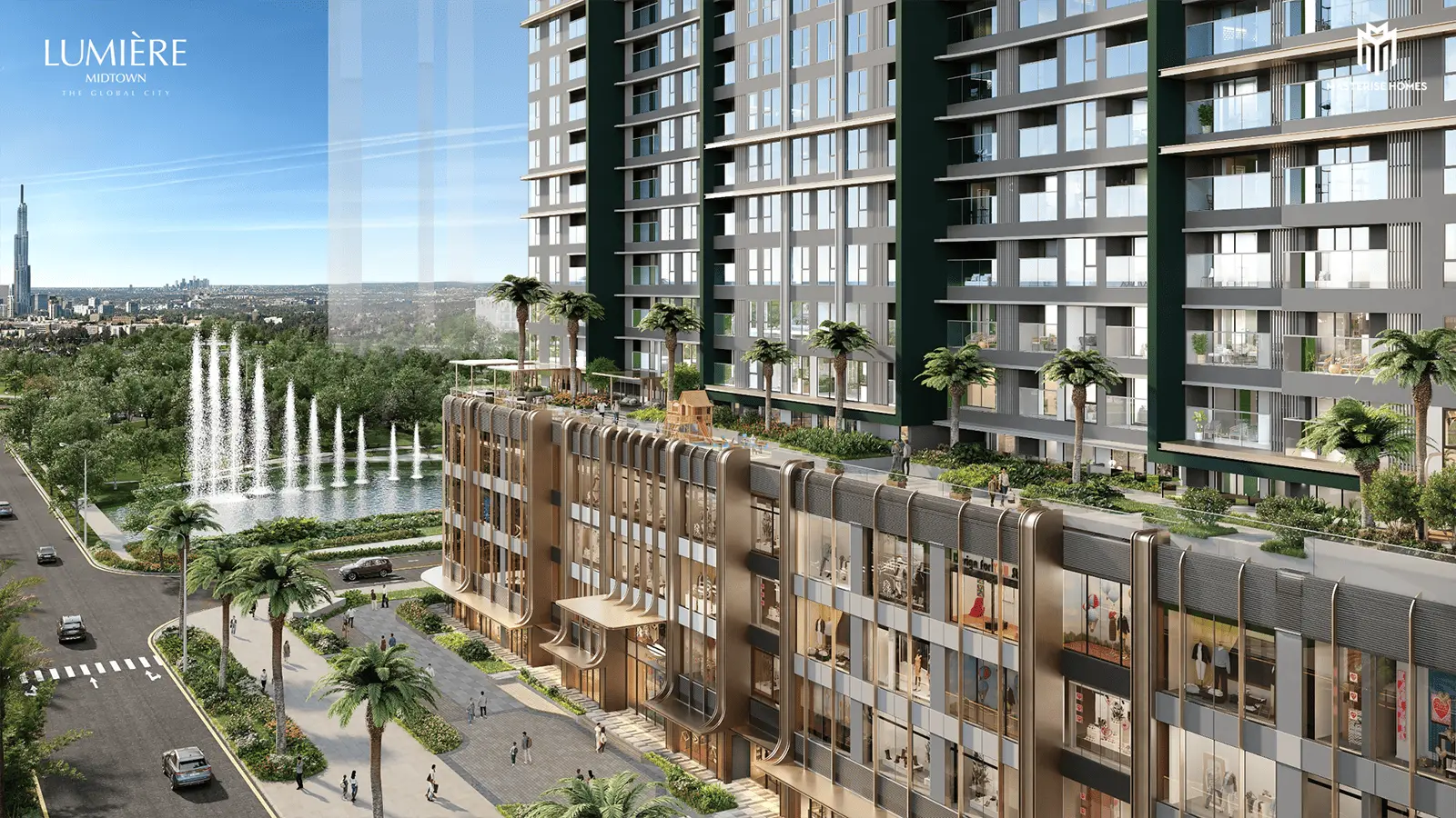 LUMIÈRE Midtown – Kiệt tác kiến trúc hiện đại giữa lòng The Global City, nơi tiện ích đẳng cấp và thiên nhiên giao hòa.